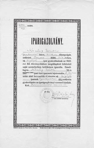 When the local Jews were being listed, he sent his exemption certificate issued by the ministry to the local government.