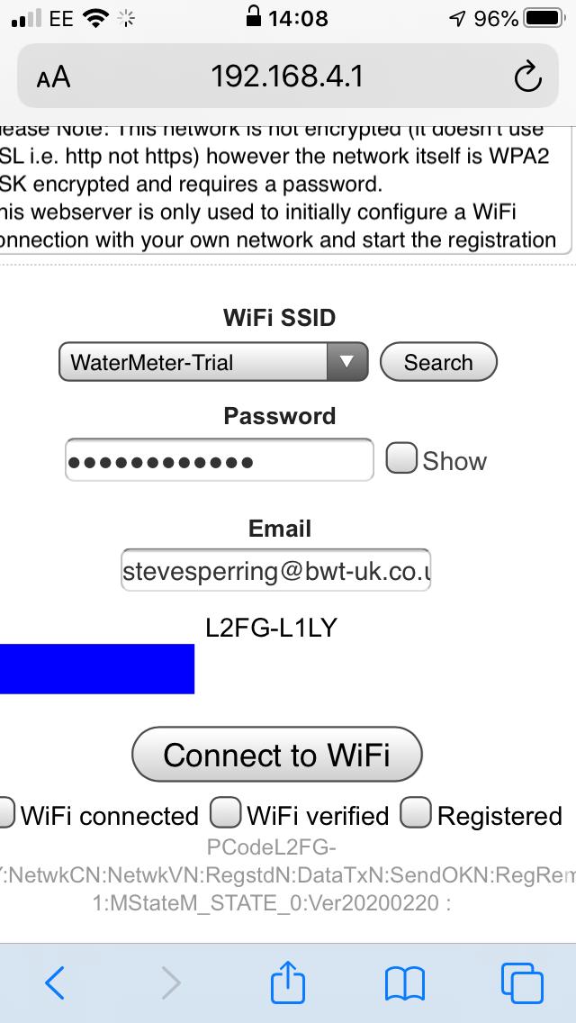 14. A csatlakozási folyamat elindításához NYOMJA MEG a Csatlakozás a wifi-re (Connect to WiFi) gombot.