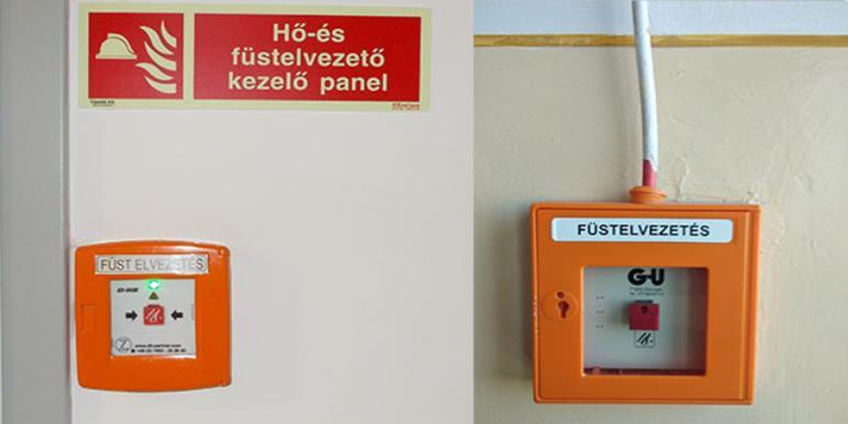 Füst észlelése esetén a teendő Aki az épület elhagyása közben észlel füstöt, az lehetőség szerint a füstmentes, vagy a füsttel