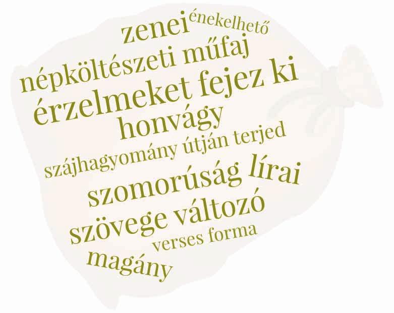 Bujdosóénekek 1. A szófelhő segítségével gyűjtsd össze a bujdosóénekek jellemzőit! a) Milyen típusú műfajhoz tartoznak?