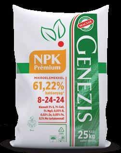 Genezis NP 15:25 + 2,1 CaO + 10,8 S + 0,1 B + 0,02 Cu + 0,02 Fe Szilárd halmazállapotú kén és