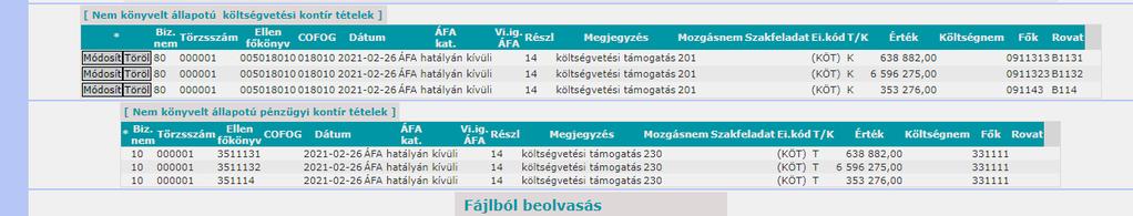A felületen megjelenik a kapcsolódó utalványrendelet.