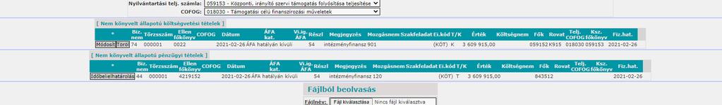 A 1421 mp-ban létrehozunk egy bizonylatot, összege 3 609 915, utalványrendelet