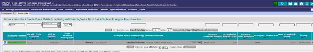 dátumokkal.