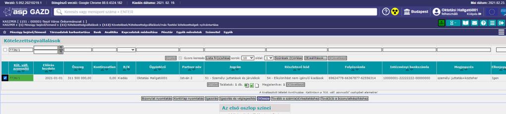 a kötelezettségvállalás
