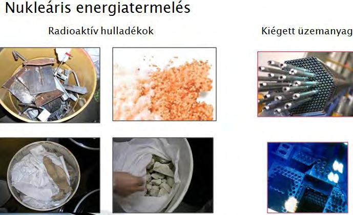 Radioaktív hulladékok keletkezése Hazánk, erőművi hulladékok www.meetthescientist.hu Kondicionált üzemviteli hulladék : kb.