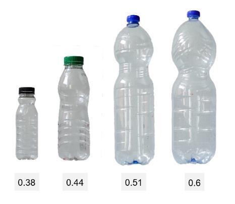 ahol x a kijelölt réteg magassága a palack aljától, h TKP a tömegközéppont magassága a palack aljától és ω a pillanatnyi szögsebesség.