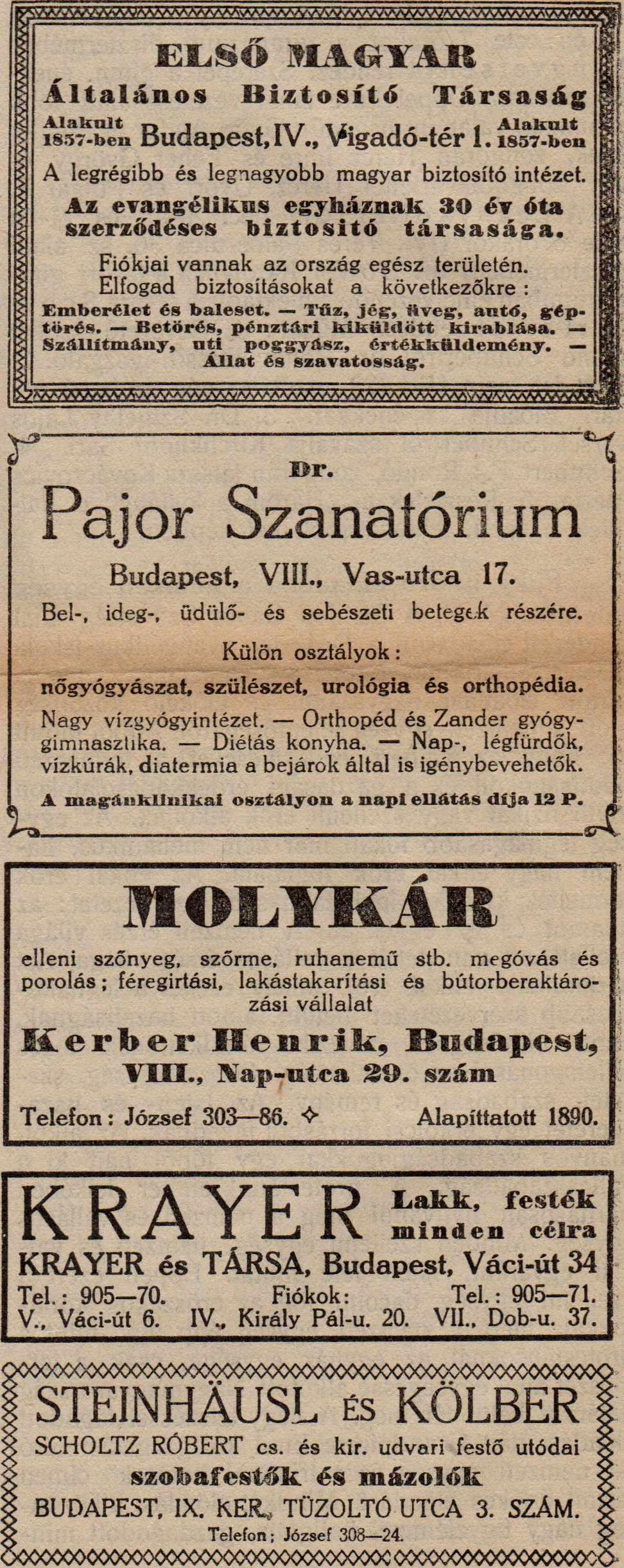 úrnő szintén 10 pengőt küldött egy jó magaviseletű, a zenében tehetséget tanúsító árvafiú részére. Az igazgató ünnepiesen adta át mindkét összeget a jutalomra érdemes két árvának.