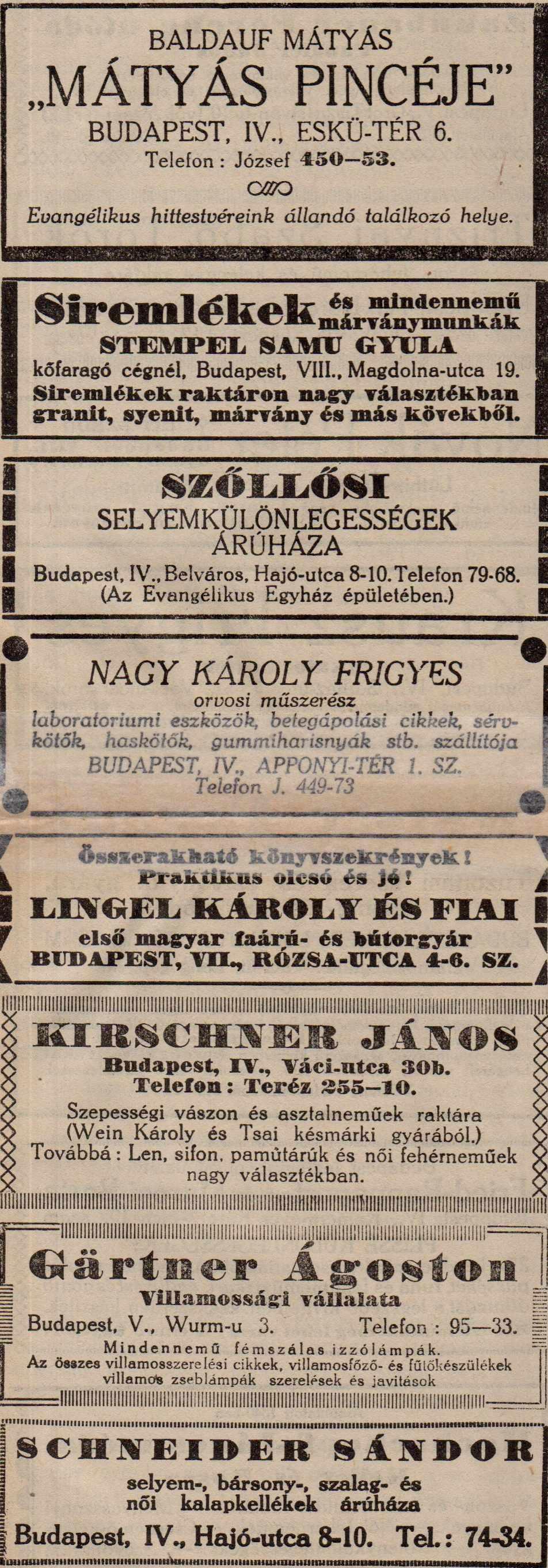 I EVANGÉLIKUS CSALÁDI LAP 1927.
