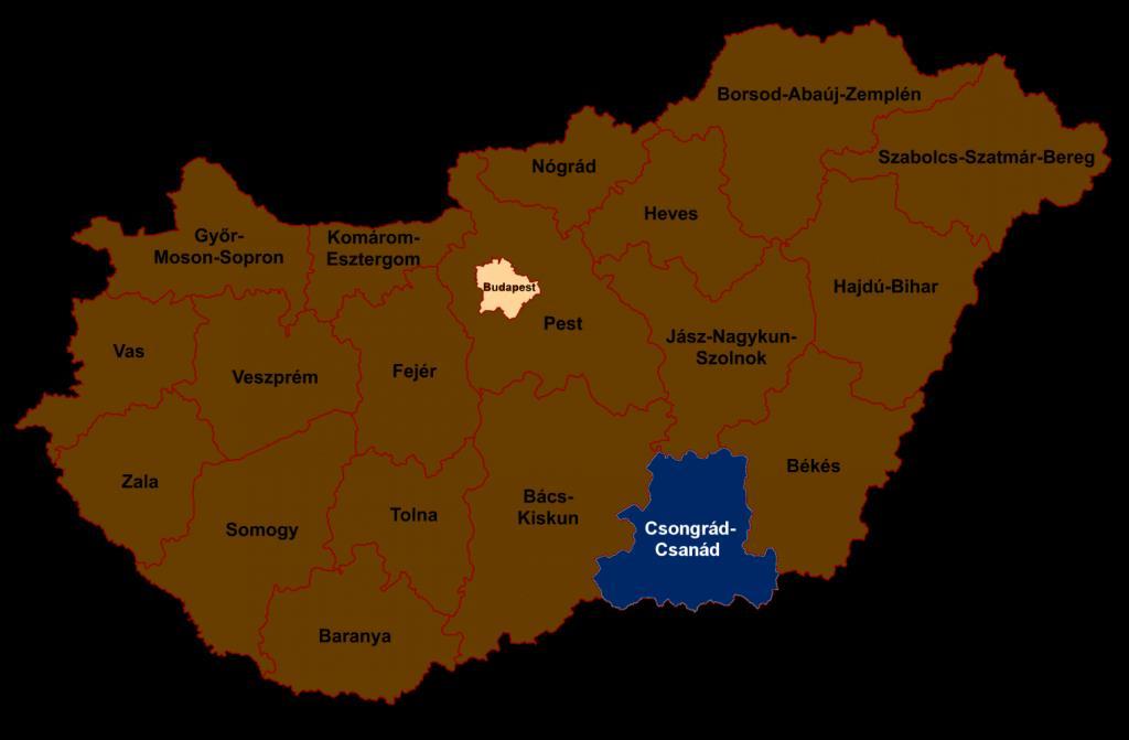 TELEPÜLÉSEK (MEGVALÓSÍTÁSI HELYSZÍNEK) CSONGRÁD-CSANÁD MEGYE 1. sz.
