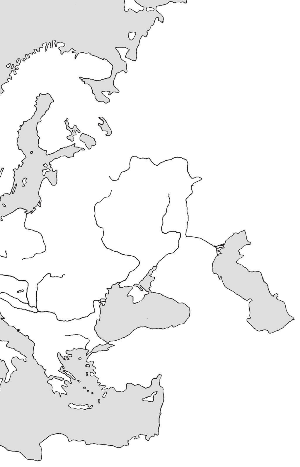 Kelet- és Közép-Európa A hátságok földje: Kelet-Európa 1. a) Írd a térképvázlatba Kelet-Európa tengeri határait! b) Jelöld be a Kola- és a Krím-félszigetet! 2.
