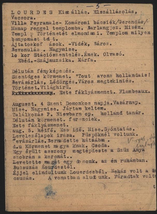 9. kép Vázlat a Zarándokutam Lourdes