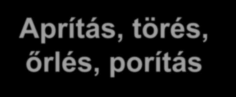 Aprítás, törés,