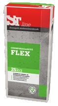 Hidegburkolás Purhabok és tömítők STline FLEX csemperagasztó, 25 kg Emelt minőségű, flexibilis, cementtartalmú csempe- és burkolólap-ragasztó fokozott igénybevételre, hosszú nyitott idővel,