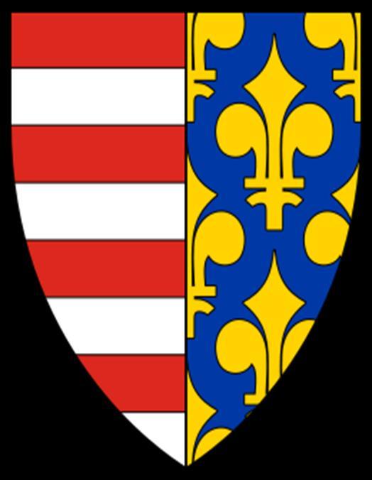 Károly Róbert címere (1300- as évek) Anjou családi címer megjelenése Egyesítik az Árpád címerrel