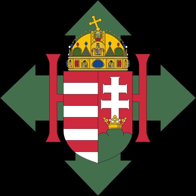 Hungarista címer Magyarország állami kiscímere a Nemzeti Összefogás Kormánya alatt 1945.