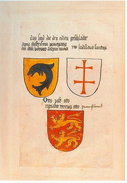 Szent László elképzelt címere (Ingeram Kódex, 1459)