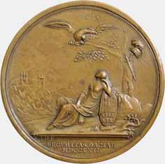 Ezüstérem /Silbermedaille/ (Ag) 1764 a Szent István Rend alapítására / auf die Gründung des Ordens vom