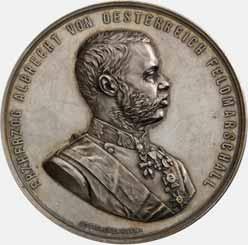 Prachtexemplar! fast stempelfrisch 50.- 598 598. Ezüstérem /Silbermedaille/ (Ag) 1877 Albrecht fôherceg 50.