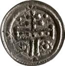 NAGY BALÁZS TÁMPONTOK A H. 199 SZÁMÚ LEMEZPÉNZ ÉS A H. 69 SZÁMÚ DENÁR KORRENDJÉHEZ 1. kép: A III. István (1162 1172) denárjából vert H. 199 számú lemezpénz a szanki éremleletből (KKJM NGY 74.3.