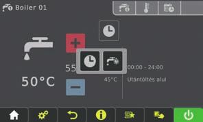 4 A berendezés üzemeltetése Kazán kezelése az érintőképernyőn 4.3.