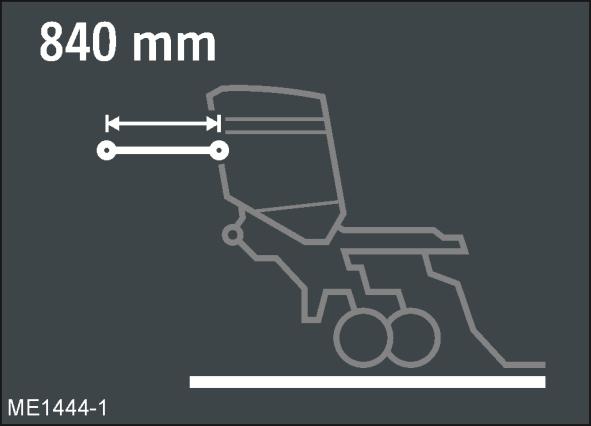 Az irányértékeket tartalmazó piktogramok a gépen is megtalálja. 11. Húzza meg a felső függesztőkar hosszanti beállításának ellenanyját.