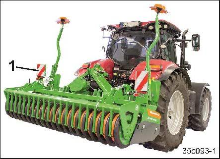 142 ábra VESZÉLY A traktor előrehaladása közben senki ne tartózkodjon a traktor és a gép között.