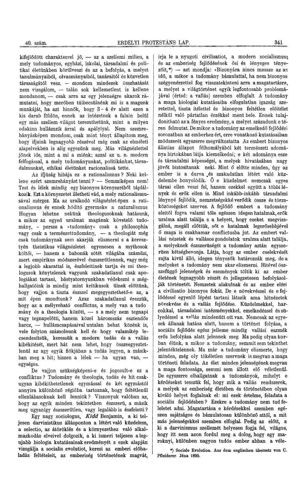 40. szám. ERDÉLYI PROTESTÁNS LAP.
