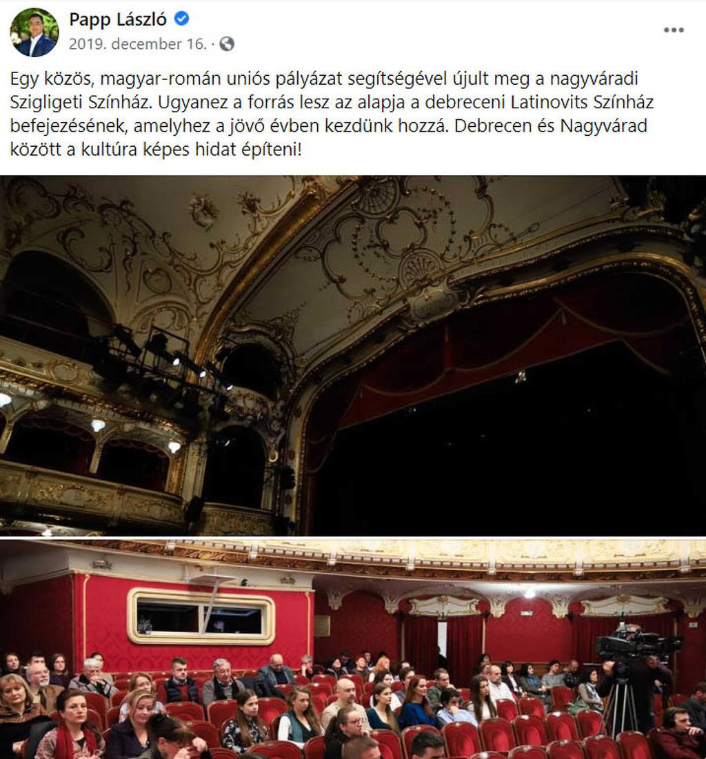 Papp László polgármester Facebook-oldaláról fotó: Facebook 2019.