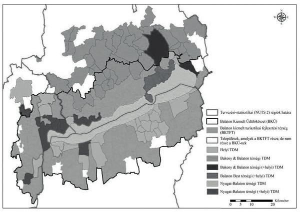 2020. nyár COMITATUS 1. ábra: A Balaton térség különböző szempontú lehatárolásai Forrás: HORVÁTH ET AL.