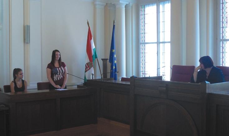 11 jelleggel a bíróság által szervezett eseményeken.