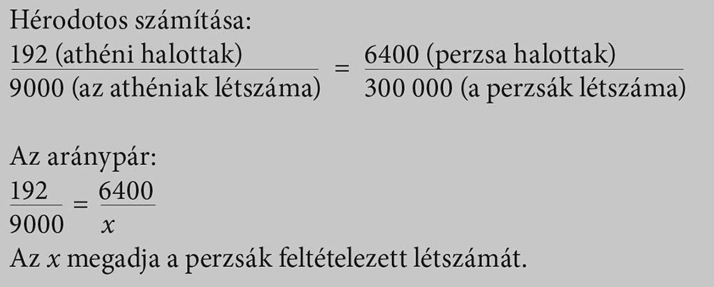 2. Görög történelem Arra, hogy Hérodotos valóban így okoskodott-e, nincs más bizonyíték, csak az, hogy az aránypár alapján tökéletesen kijönnek azok az adatok, amelyeket más forrásokból ismerünk.