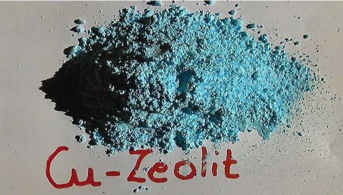 ábra: Ioncsere a Zeolon P4 típusú zeoliton, réz-tetramin-szulfáttal, saját
