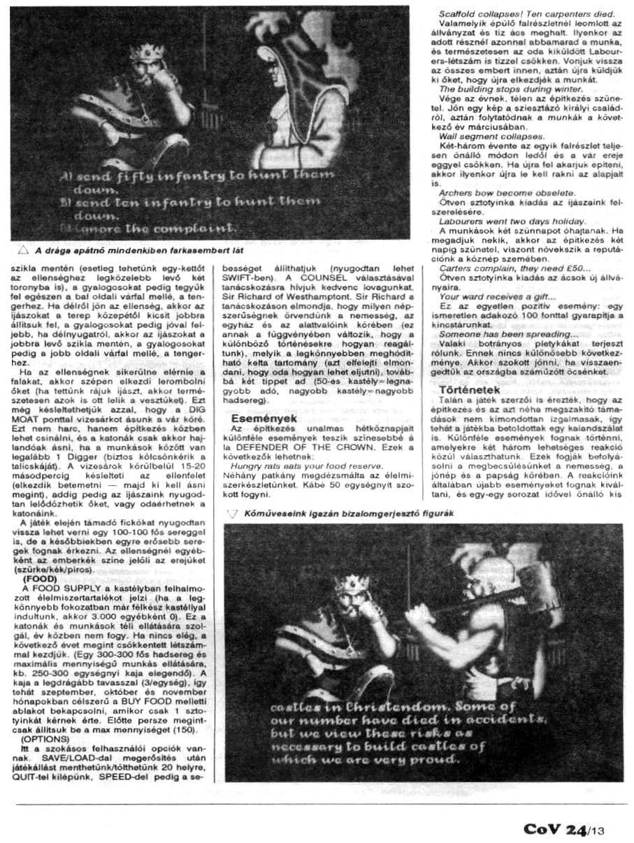 L'\ A dtáq epátnó mlnd nlul> n f l<h ml> tt /at szikla menten (esetjog tehetúnk egy kettót az ellen égt\oz legközelebb t.vó k torony be 11).