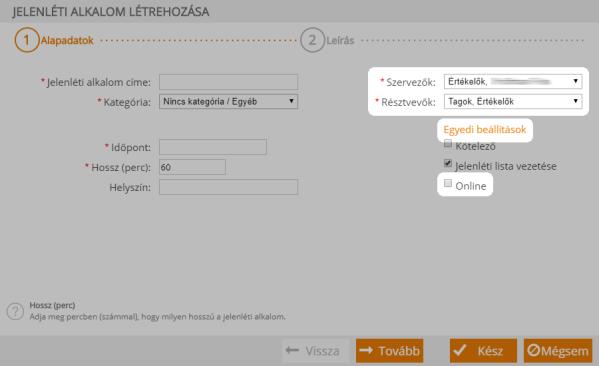 Azonban, ahhoz, hogy a BBB használható legyen, a jobb oldali paraméterek közül az Online jelölőnégyzetet be kell pipálni.