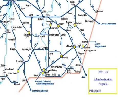2021. évi Állomás Csinosítási Program TIG 1. Szeged 2. Szeged-Rókus 3. Jánoshalma 4. Kecskemét-Alsó 5. Kengyel 6. Orosháza 7. Mezőtúr 8. Békéscsaba 9. Szeghalom 10.Sarkadi Cukorgyári mh.