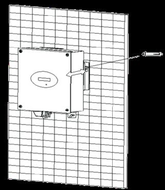 5.3.2. Inverter szerelése - Az ábrán látható módon helyezzük az invertert és a táguló csavart egy vonalba!