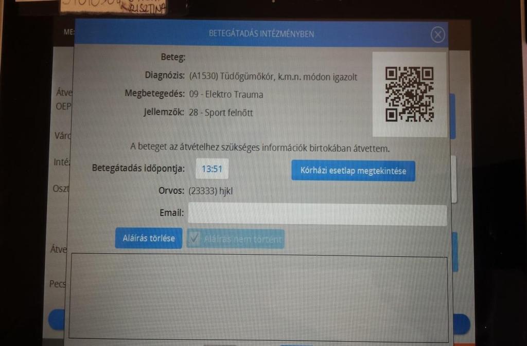ha nem javul meg a hálózati lefedettség, tehát a legyező nem vált zöldre, mentési dokumentációs lapot kell az intézmény átvevőjének átadni.