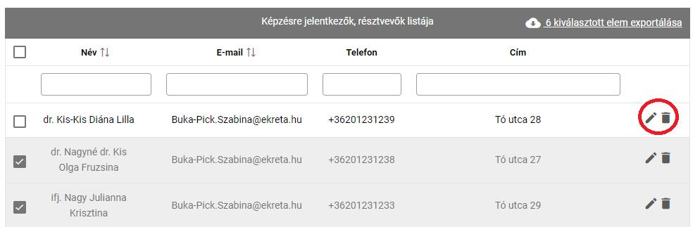 77. ábra. Képzés résztvevőjének adatai 5.3.1. Alapadatok A 77. ábra mutatja be az alapadatokat tartalmazó oldalt.