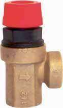 3/4 Kvs 2,3 Max 110 C DT 30-65 Szolár biztonsági szelep Termékód MaxPN RA91512 1/2 3 bar RA91522 1/2 6 bar max.