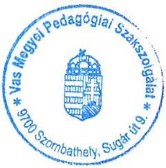 A fenntartói jogokat gyakorolja: a Szombathelyi Tankerületi Központ (9700 Szombathely, Kossuth Lajos utca 11.) 12. OM azonosító: 200869 13. Adószám: 15835499-2-18 3.
