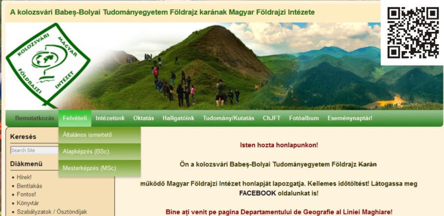 Honlap, facebook, e-mail https://www.facebook.com/mfi.kolozsvar http://geografie.ubbcluj.