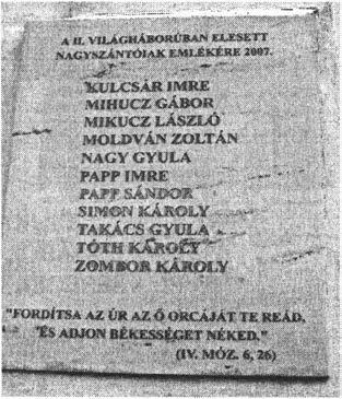 KULCSÁR IMRE MIHUCZ GÁBOR MIKUCZ LÁSZLÓ MOLDOVÁN ZOLTÁN NAGY GYULA PAPP SÁNDOR SIMON KÁROLY TAKÁCS GYULA TÓTH KÁROLY ZOMBOR