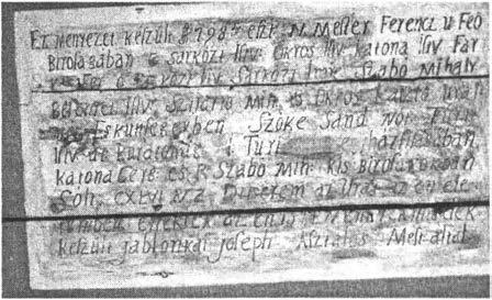 kuratorság: I: Túri Mih: egyházfiságában Katona Gerg: és P: Szabó Mih: Kis Biróságokban Sólt: CXLVI