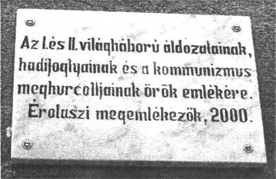 világháború áldozatainak, hadifoglyainak és a