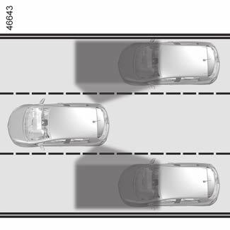 A funkció érzékelőket 1 használ, amelyek az első és hátsó lökhárító mindkét oldalára vannak felszerelve. Sajátosság Ügyeljen arra, hogy az érzékelőket semmi ne takarja (piszok, sár, hó stb.).