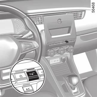 PARKOLÁST SEGÍTŐ RENDSZER (4/5) 4 5 Bekapcsolás/kikapcsolás Navigációs berendezéssel felszerelt gépkocsi Álló járműnél, járó motor mellett a 4 multimédia képernyőn válassza ki a Beállítások menüben a