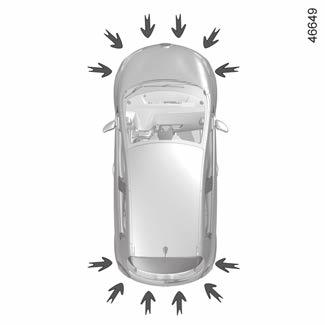 Üzembe helyezés Járó motor mellett, a jármű álló helyzetében vagy kevesebb, mint 30 km/h sebességgel haladva: nyomja meg a kapcsolót 2.