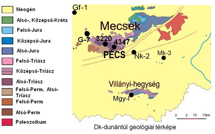 Havasi Szibilla Kornélia: DK-dunántúli karbonátos triász rétegsorok természetes gamma-szelvényének szekvenciasztratigráfiai értékelése Modern Geográfia, 2009.4. szám, http://www.moderngeografia.