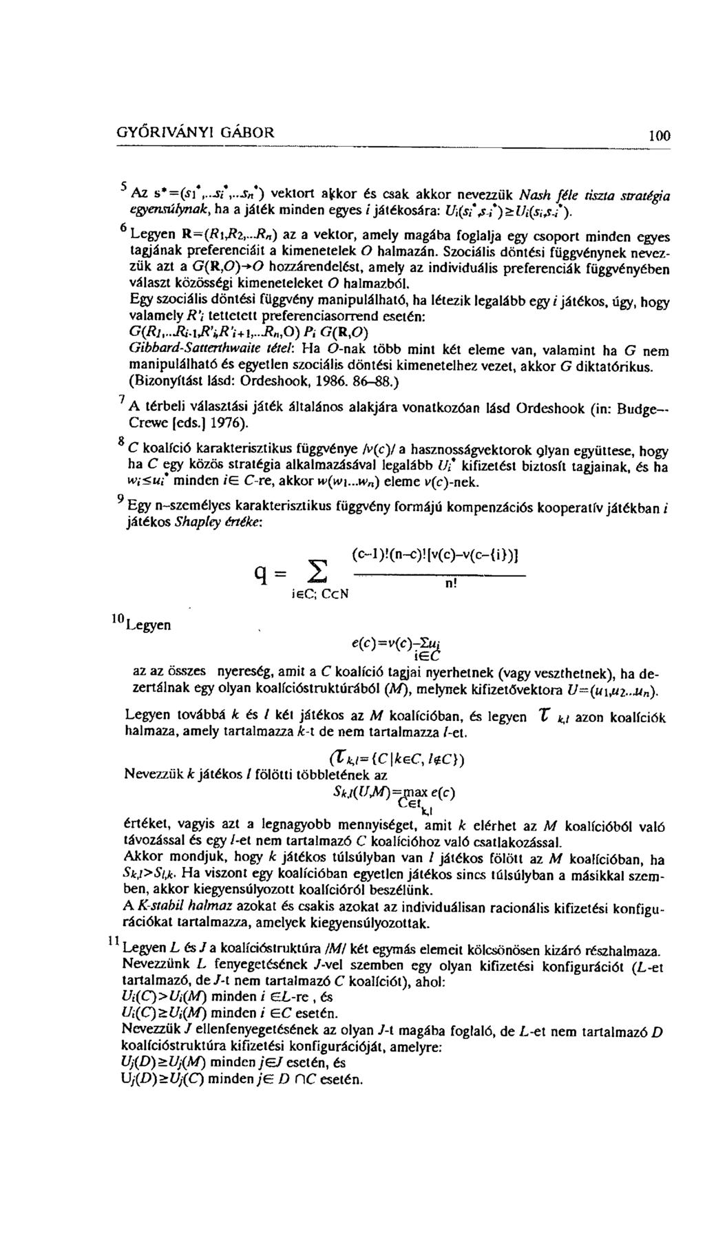 GYŐR IVÁN YI GÁBOR 100 5 Az s * = ( r iv V,.